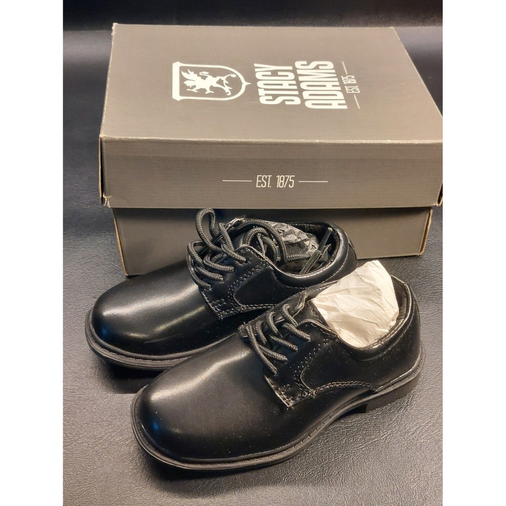 Stacy Adams Austin Oxford Black Leather Dress Shoes Toddler 7M